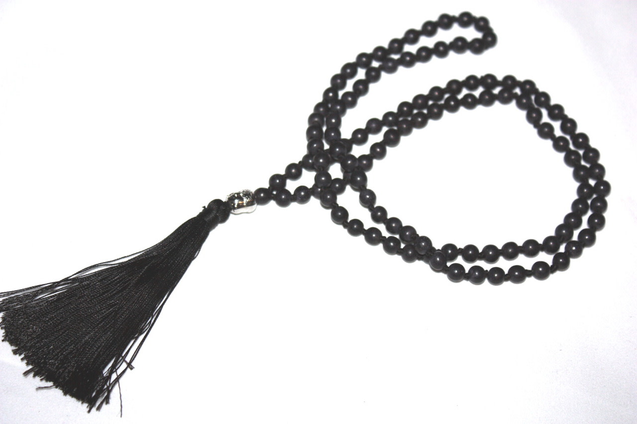 Tassel Necklace Black Beads Buddha Silver Tone Jewelry | #cik3604b Tassel Necklace Black Beads Buddha Silver Tone Jewelry | #cik3604b